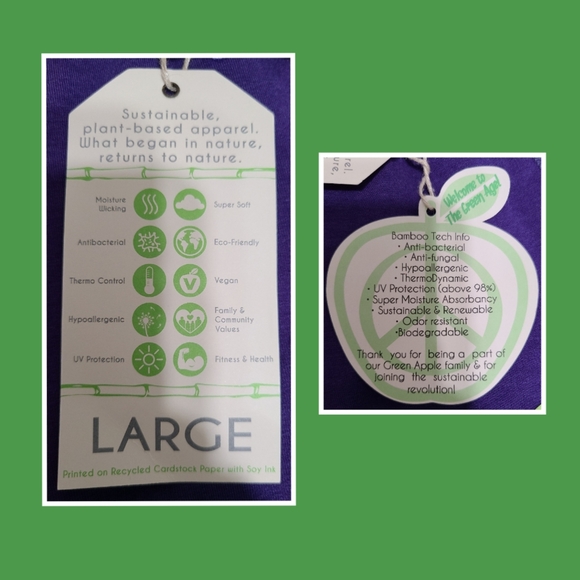 (New) GREEN APPLE BAMBOO YOGA PANTS - Picture 8 of 9